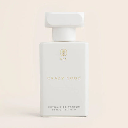 a bottle of crazy good on a white background