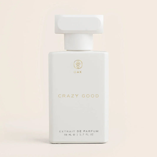 a bottle of crazy good on a white background