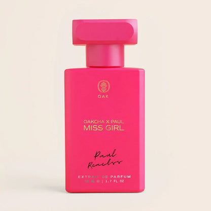a bottle of pink perfume on a white background